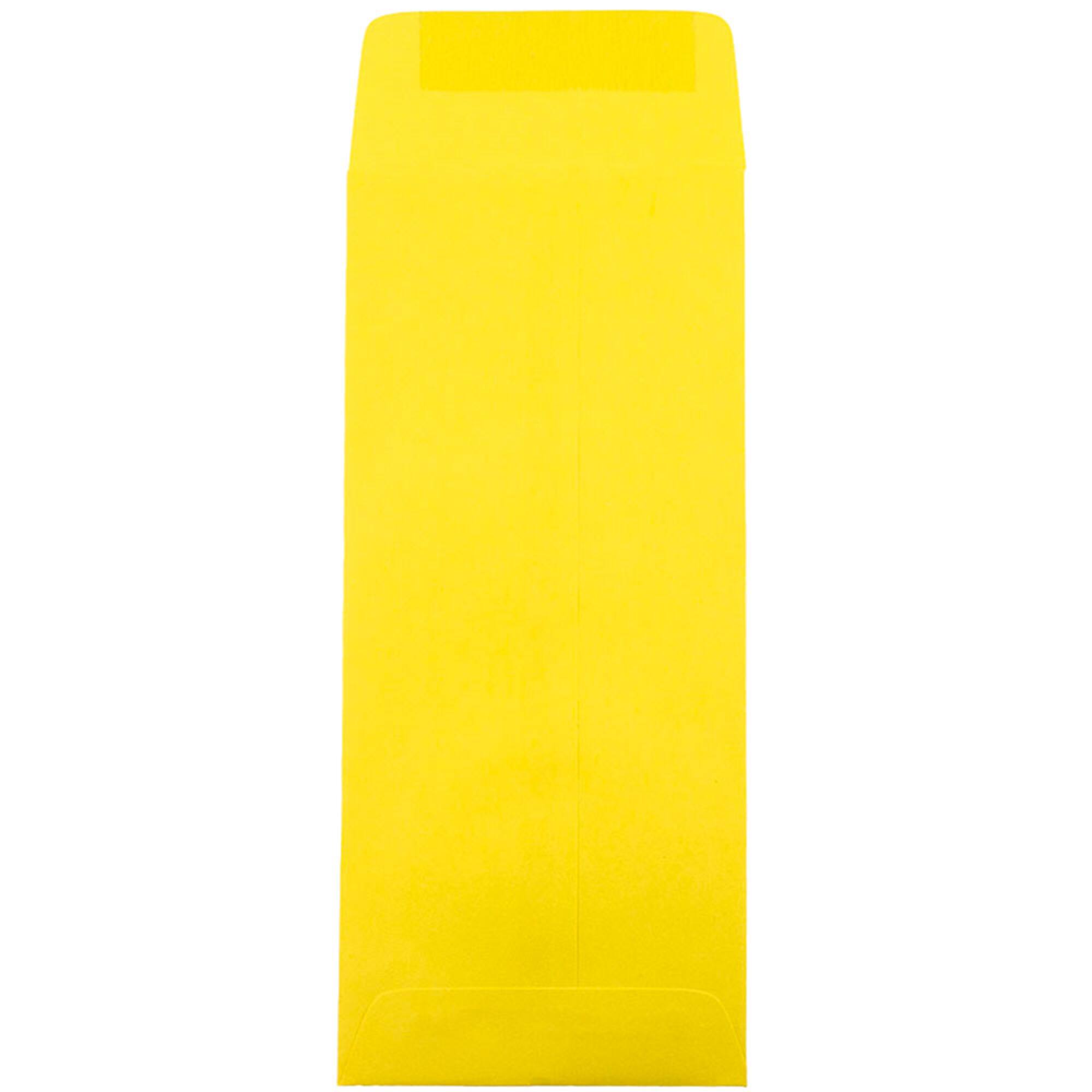 JAM Paper 4.5" x 10.37" Brite Hue Yellow Policy Business Envelopes, 25ct.